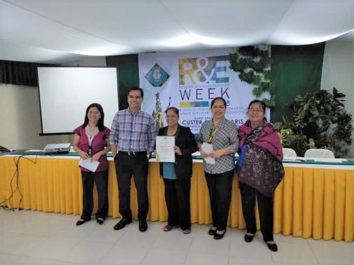 Congratulations, Prof. Sherrlyn Rasdas, winner of Best Extension Paper for this year’s CvSU Research and Extension Week