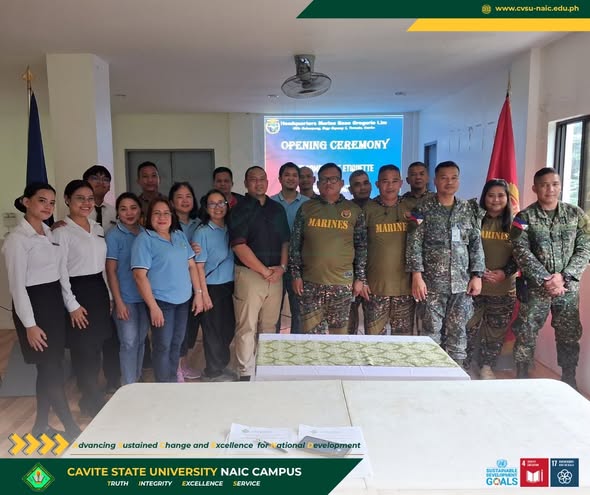 CvSU Naic Empowers Marines through Hospitality Management Training
